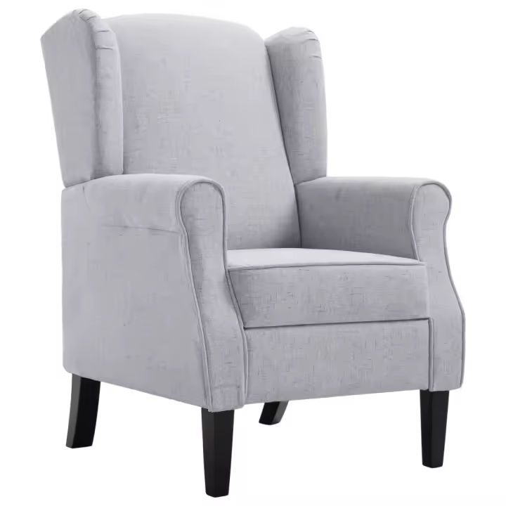vidaXL Sillón de tela Gris claro, Gris oscuro, Sillon Dormitorio Sillon Comodos Silla Relax Sillón Sofá - 1