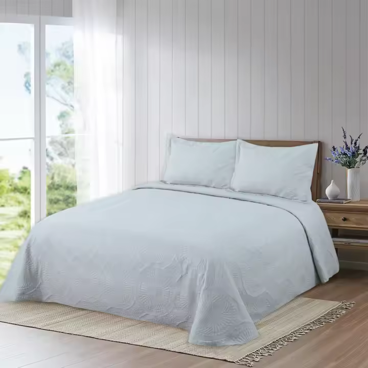 Vivid Torral - Colcha Bouti Verano Celine Lisa Reversible + Fundas De Cojines* (3 Colores)  Poliéster, Fresquita, Transpirable, Diseño, Primavera, Verano - 1