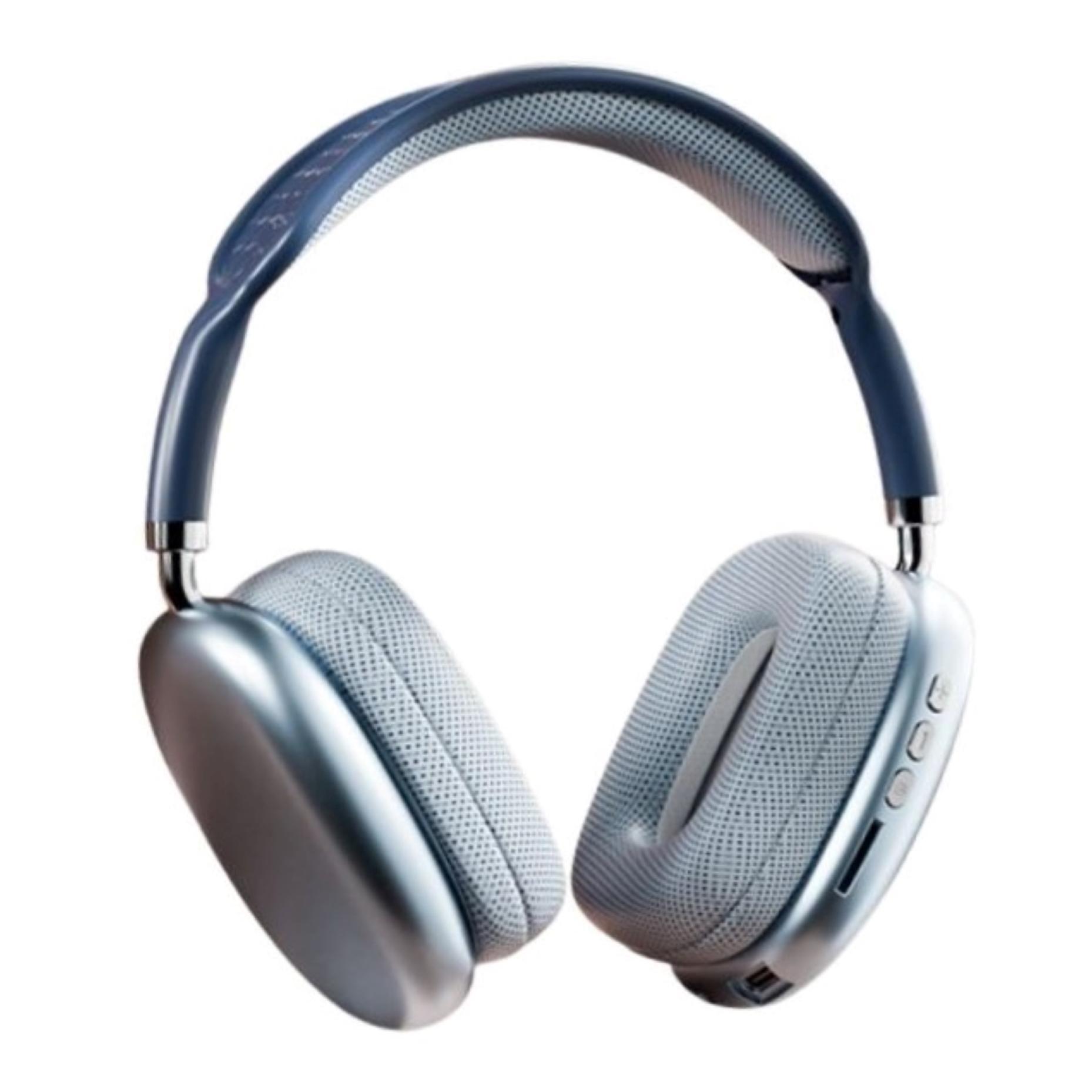 Auricular Inalámbrico de Bluetooth con Sonido de Alta Fidelidad Cascos Supraaurales de Forma Diadema Batería de Larga Duración, Orejeras ajustables y giratorias Almohadillas de Espuma de Memoria Tapa de Orejera Metalizada Cancelación de Ruido