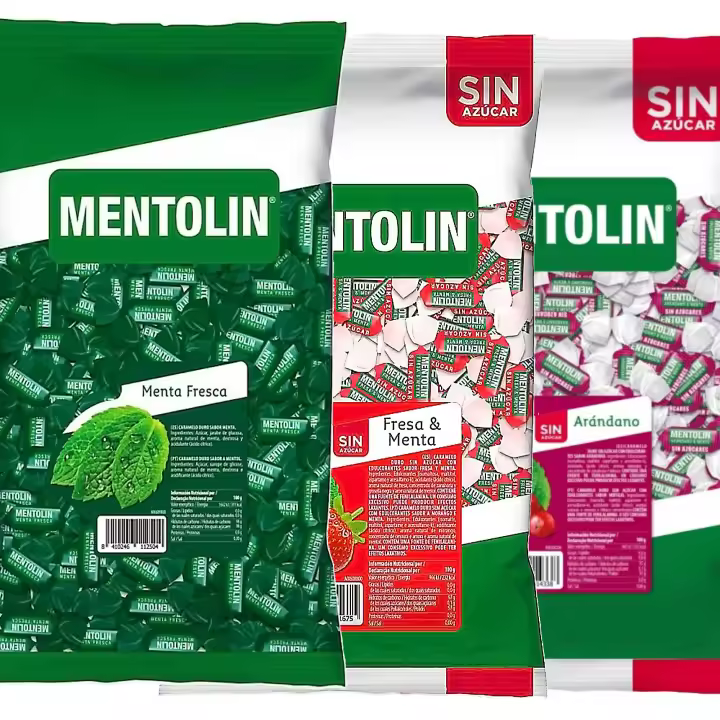 MENTOLIN PACK  3 Kg caramelos duros Menta Fresca & Fresa Menta & Arandano - 1