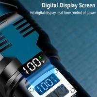Linterna con pantalla digital LED 60W Super brillante 50000 lúmenes Antorcha telescópica doble abierta de largo alcance - details 2