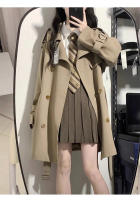 EVNISI Chaqueta De Trench Elegante Para Mujer Doble Botón Slim Con Cinturón Estilo Oficina Elegante Viento Otoño Invierno Calle 2024 - details 7