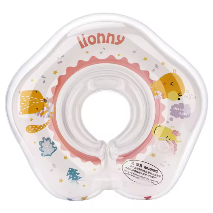 MOV Anillo de natación para bebé Lionny, anillo de natación inflable transparente de grosor medio para niños recién nacidos con dibujos animados - 1