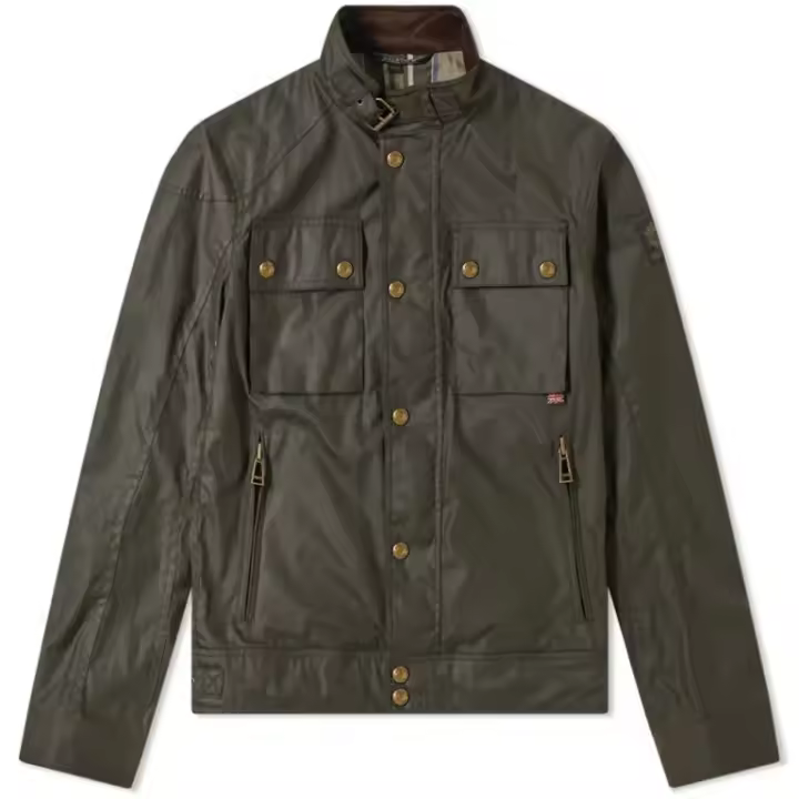 Belstaff Racemaster Waxed Jacket Faded Olive - 1