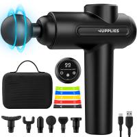 RELAXTY Masajeador Muscular Profesional – Pistola de 30 Niveles, 6 Cabezales Intercambiables, Silenciosa, Batería de 5H, Pantalla LCD Táctil, Estuche Incluido y Carga USB-C | Opción con bandas elásticas incluidas - details 6