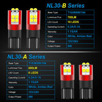NAO 2x Lámpara LED T10 Super Brillante 6000K Blanca Amarilla Roja 5W5 700LM 12V 24V Luz De Marca Para Coche Error Anti CANBUS - details 0