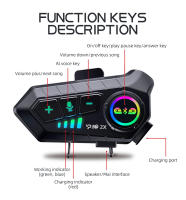 Casco De Motocicleta Kebidumei YP10 Con Intercomunicador Bluetooth 300M Wireless 2000Mah Walkie Talkie Con Micrófono Suave/Rígido - details 11