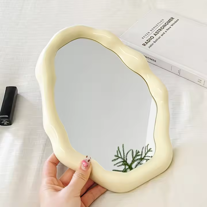 Espejo De Maquillaje De Nube Irregular Bonito Para El Escritorio Del Dormitorio Regalo De Cumpleaños Para Hermanas - 1