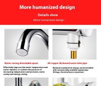 Grifo Eléctrico ZEXEF Calentamiento Instantáneo 3000W Rotación 360 Grados Doble Función Agua Caliente Y Fría Suministros Digitales Para Baño - details 8