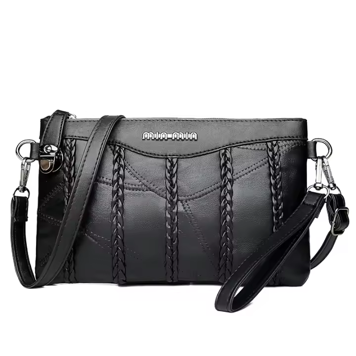 Bolso pequeño de Piel de Oveja de alta calidad para Mujer, Bandolera de moda versátil de estilo Korean, Monedero para teléfono móvil, 2024 - 1