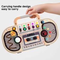 Tablero De Ocio Educativo Montessori Para Bebés Con LED Y Actividades Sensoriales Tablero De Juego Portátil Para Aprendizaje Infantil - details 14
