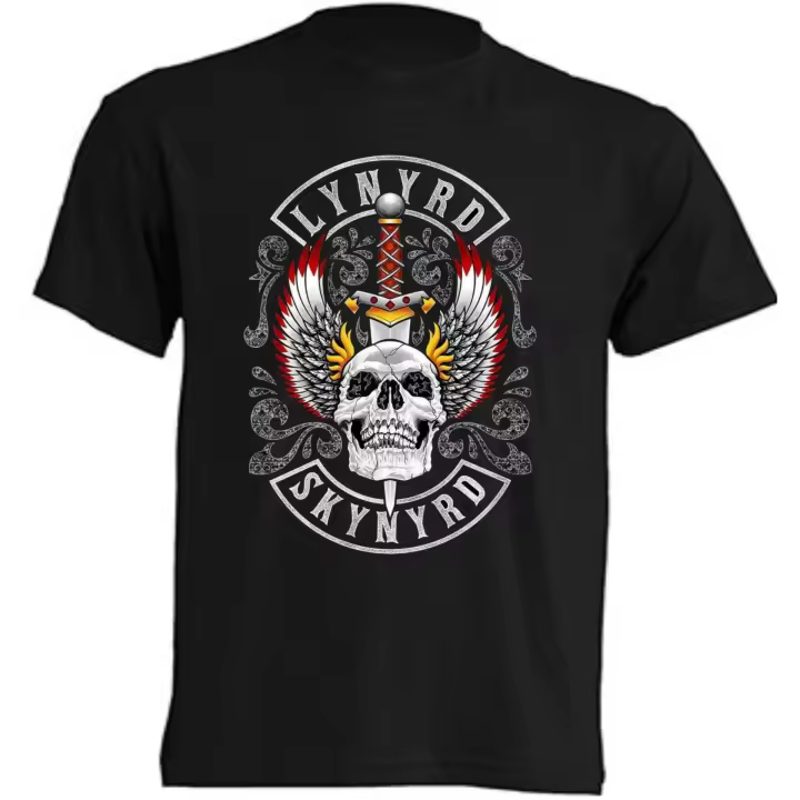 Camiseta Lynyrd Skynyr - | Algodón | Manga Corta - Tejido tubular, sin costuras laterales. - Punto liso - 1