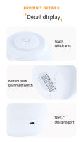 Lámpara Nocturna LED Táctil Portátil Para Dormitorio Lámpara De Mesa Para Niños Con Sensor De Táctil Regalo Ideal Para Habitación - details 10