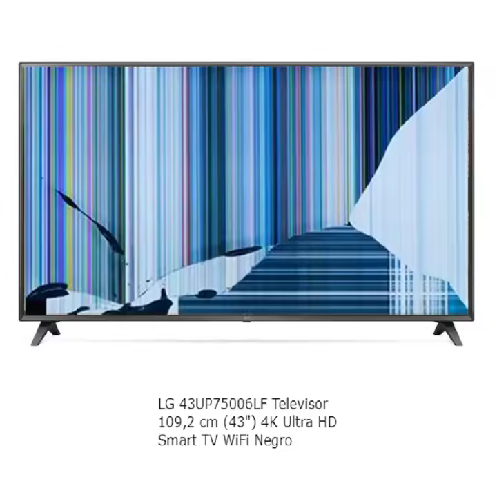 LG 43UP75006LF.BEUGDJP, NUEVO, Con pantalla - panel rota, para despiece. SIN MANDO A DISTANCIA. - 1