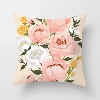 Funda De Cojín Cuadrado De 45x45 Con Estampado Floral Tipo De Tela Poliéster 100% Para Decoración Del Hogar Y Automóvil - details 2
