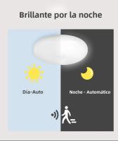 Lámpara De Techo LED Moderna Con Sensor De Movimiento 20W 30W 40W 110V 220V Luz Inteligente Para Sala De Estar Instalación Suelta Material PC Y PVC - details 2