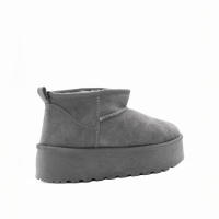 PuntoSalao Botas australianas con plataforma y pelo suave mujer color gris - details 1