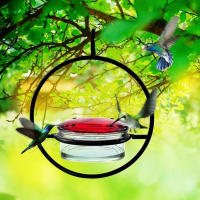 Alimentador de colibrí al aire libre con 4 puertos de alimentación, comederos para pájaros, uso de colibrí - details 1