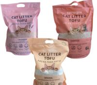 COTTECOTA - Surtido Arena Tofu para Gatos 6 L Vainilla Lavanda Café Tofu ecológico Vegetal, Lecho natural para Gatos Libre de Polvo Arena Natural Aglomerante ,Arena para mascota vegetal absorvente , Arena de tofu para gatos antiolor y absorvente - details 0