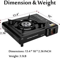 Horno portátil para exteriores, estufa liviana, equipo de cocina para acampar, equipo de emergencia, adecuado para cocinar en campamentos, estufa de gas para exteriores, estufa de cassette portátil para el hogar - details 1