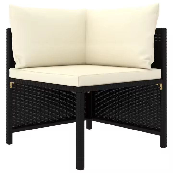 vidaXL Set de sofás de jardín 4 pzas y cojines ratán sintético Gris, Negro, Conjunto Terraza Muebles Jardín Exterior Juego de Muebles de jardín Mueble Jardín Exterior Muebles de Salon Exterior - 1