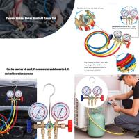 Juego De Manómetro De Refrigerante R134A Con Tubo Y Gancho Herramientas Para A/C Compatible Con R12 R22 R-404A R-134a - details 4