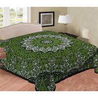 Ethnikulture 100% Algodón Tapiz con Estilo de Mandala Indio - 220 x 240 cm - Uso Versátil para Yoga, Playa y Decoración de Pared - Arte Mural - Ideal como Tapiz de Pared Grande - details 0
