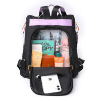 Mochila antirobo Negra para Mujer, Morral sencillo a la moda, informal, pequeña, impermeable, para viaje - details 2