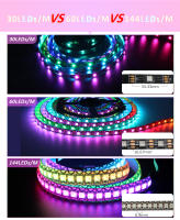 Tira De LED RGB WS2812B 5050 DC 5V Impermeable Con IC Chip Addressable 144LEDs Pantalla Digital Flexible Multicolor Para Decoración De Hogar - details 3