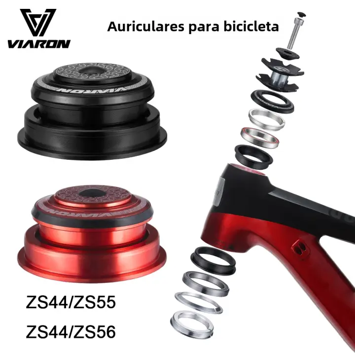 VIARON MTB Juego De Headset Para Bicicleta De Montaña CNC 1 1/8" 28.6mm Aleación De Aluminio Tamaños 42/52 44/55 /56mm - 1