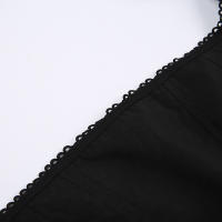 SUCHCUTE Vestido Largo Negro Para Mujer Estilo Coreano Gótico Vintage Sin Mangas Slim Ajustado Para Fiestas Clubwear Verano - details 7