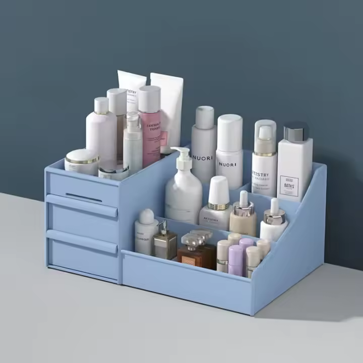 Caja De Maquillaje Con Cajones De Almacenamiento Para Escritorio De Vestíbulo Organizador De Cosméticos Y Labiales Para Dormitorio - 1