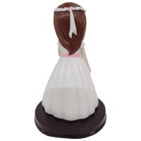 Figura para pastel de comunión niña 17cm. Figura fabricada en resina y peana de madera, perfecta para decoración de tartas de comunión y regalo especial para la niña que realiza la comunión. - details 1