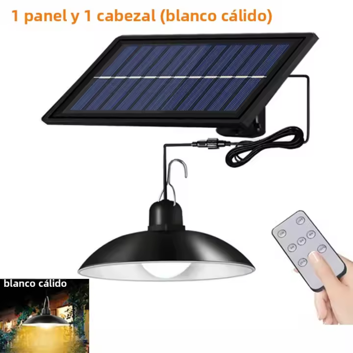 Lámpara Solar De Pendentivo Impermeable Para Exterior E Interior Con 60 LED Y Interruptor De Cuerda Iluminación Para Jardín Y Fosa - 1