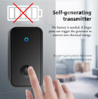 Timbre De Puerta Inalámbrico Impermeable Y Autoalimentado Para Hogar Sin Batería Con Sonido De Aviso 150M Receptor Remoto Bell - details 3