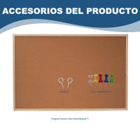 WAI 2 MARKET - Pizarra de Corcho con Marco de Madera Natural - Ideal para Oficina, Casa y Escuela - Tamaños 30x40, 40x60 y 60x90 cm - Perfecto para Notas, Recordatorios y Fotos - Incluye Chinchetas y Tornillos - Pack de 1, 2 o 5 Unidades - details 3