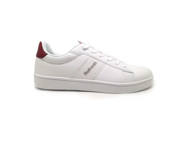 REFRESH SNEAKER HOMBRE CLASSICS EN BLANCO CON DETALLES EN ROJO 171697 REFRESH - 1