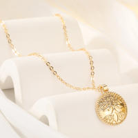Encanto Collar con colgante geométrico de moda para mujer, con letras doradas y mariposa. - details 12