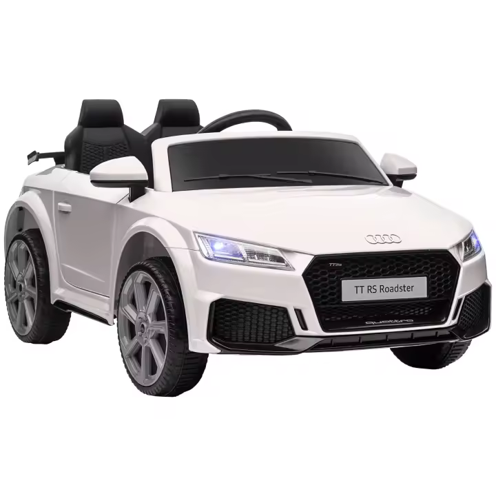 HOMCOM Audi TT Eléctrico Infantil Coche Juguete Niño 3+ con Mando a Distancia con Música y Luces Modos de Aprendizaje Batería 12V Doble Apertura de Puerta 102x60x44 cm - 1