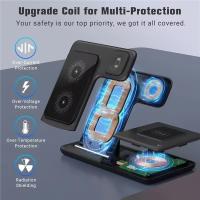 Cargador Inalámbrico 3 en 1 Plegable Compatible con IPhone 14 13 12 11 Pro-Max/plus/XR XS X Rápida Wireless Charger Inalámbrica Compatible con Apple Watch Y Air pods solución para no tener 4 cargadores individuales - details 2