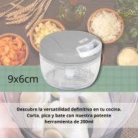 Cortador de Especias A&M Marbella con Cuerda - 2 Cuchillas de Acero Inoxidable - Mini Picadora Ajo Quttin - details 2
