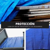 CRISCOLOR- Lona Impermeable para Exterior, Multiusos, 2 x 3 m, 3 x 4 m, 3 x 5 m, 6 x 4 m, Esquinas Reforzadas, Ojales de Aluminio, Color Azul. Lona impermeable - Toldocubretodo - Toldo de proteccion universal - Toldo impermeable - Toldo lluvia . - details 4
