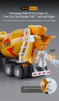 Camión De Mixer De Hidrato De Cal 1:40 Escala Con Luz Y Sonido Función De Retroceso Automática Venta Al Por Menor Para Niños Juguetes De Vehículos De Ingeniería Metal - details 10