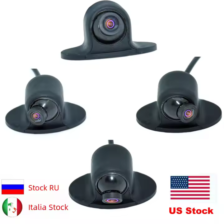 Cámara Trasera De Coche Mini CCD Para Noche 360 Grados Vídeo Cable De 6M Material ABS Visión Trasera Y Lateral WF - 1