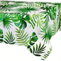 Mantel De Cumpleaños Con Hojas De Palma Juego En El Bosque Material Plástico Impermeable Y Resistente Al Aceite Para Fiestas - details 3