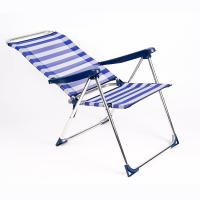 CM Silla Plegable de Playa de Aluminio Resistente, Soporta Hasta 110KG, Diseño de Rayas Azules y Blancas - details 1