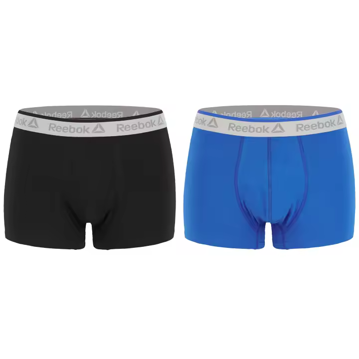 Pack 2 boxer REEBOK en color negro y azul celeste para hombre talla S - 1