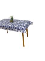 Mantel Hulehule Tex - Hule PVC Estampado Tribal Azul y Blanco Resistente a Manchas Impermeable Fácil Limpieza 140cm Ancho - details 1
