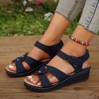 Sandalias De Mujer De Verano Con Cordón Ligera Y Duradera Para Playa Y Exterior Zapatos Casuales Retro Con Estilo De Gladiador Material PU - details 5