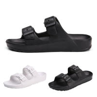 Zapatos De Mujer 2024 Tendencia Sandalias Piatti De Verano Moda Hogar Zapatos Para Baño Con Suela Gruesa Y Color Sólido - details 0